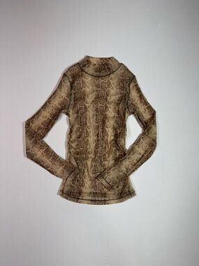 All Saints Sheer Snakeskin Top